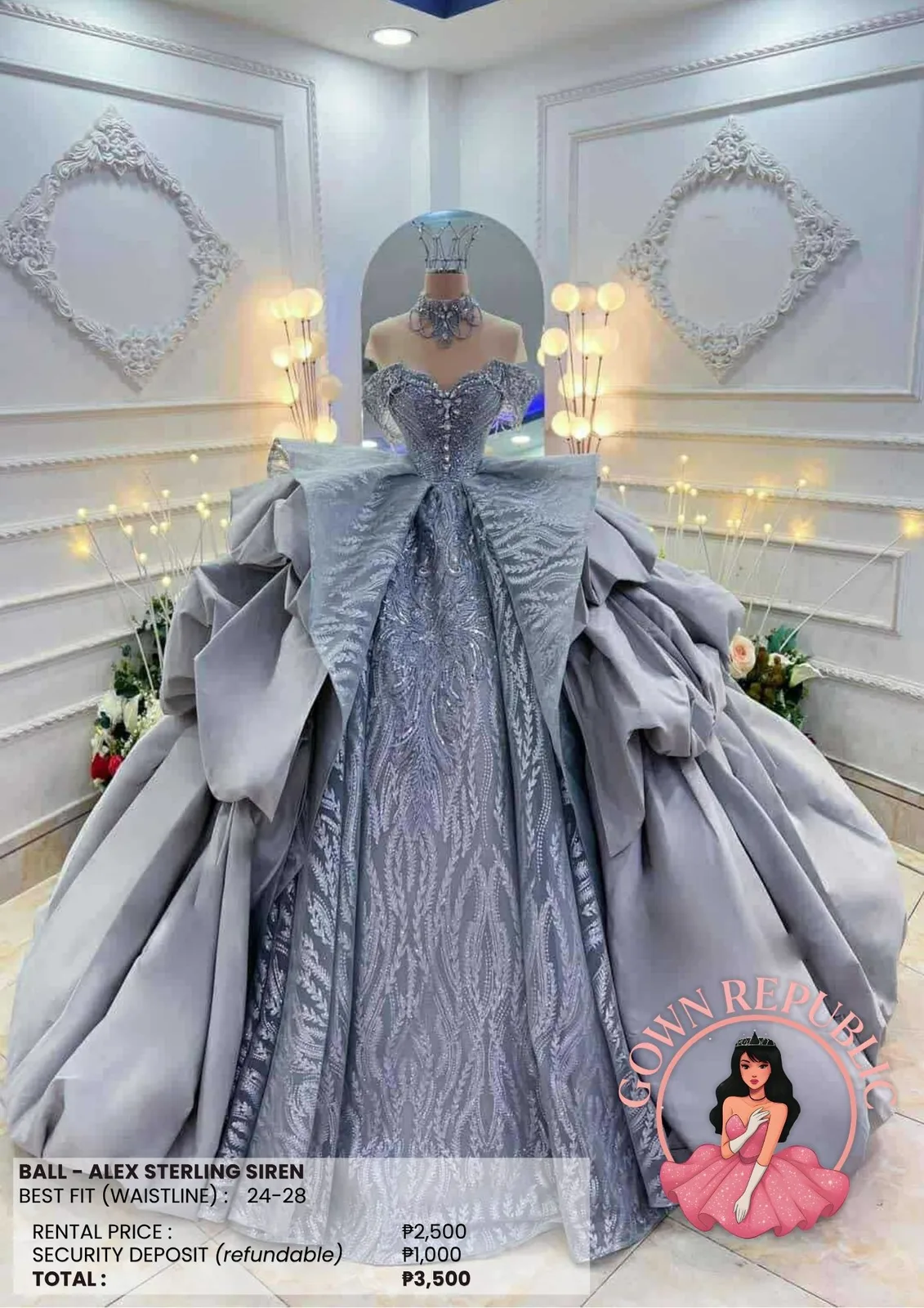 Ball Gowns: Silver / Gray 269